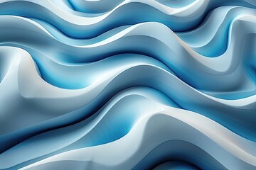  blue matte 3d wave. abstract picture, wallpaper