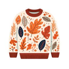 Cozy sweater pattern illustration ideal for fall