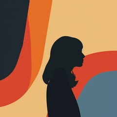a silhouette of a woman