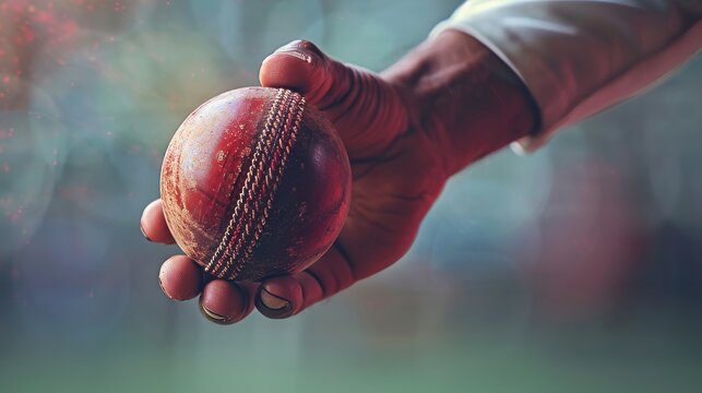 Stylish cricket shots   close up highlighting elegance, precision, and expertise with copy space.