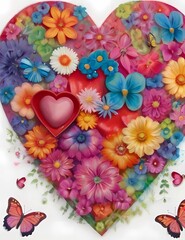 heart of flowers