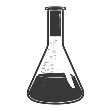 dark flask filled liquid clip art preview