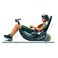 Create a recumbent bike with a reclined seating 