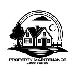 Fototapeta premium Property Maintenance Vector Logo Design