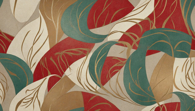 Abstract vintage Japanese calligraphy stroke pnting style. lacquer painting.   . 
