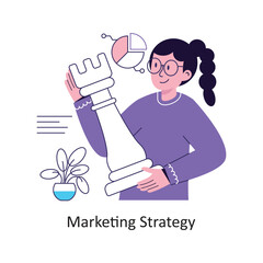 Marketing Strategy flat style design vector stock illustrations.