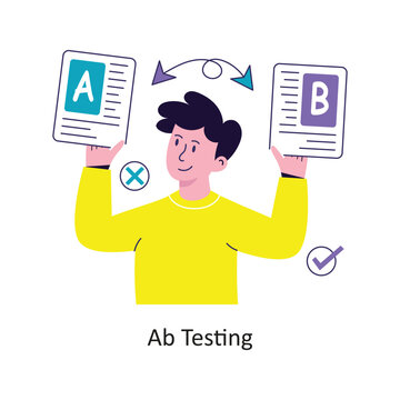 Ab Testing flat style design vector stock illustrations.