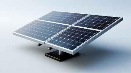 Solar battery on a white background. Solar energy, environmental energy from the sun, electricity production from a solar panel, solar energy