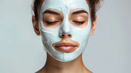 Face mask with cooling gel formula - obrazy, fototapety, plakaty
