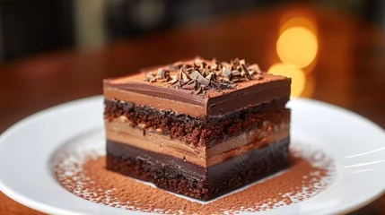 Fotobehang Satisfying chocolate layers © Premreuthai
