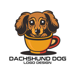 Dachshund Dog Vector Logo Design