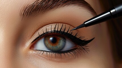 Waterproof eyeliner for long-lasting definition.