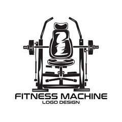 Fitness Machine Vector Logo Design