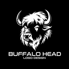 Buffalo Head Vector Logo Design