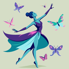 Elegance in Motion Dance with the Butterflies