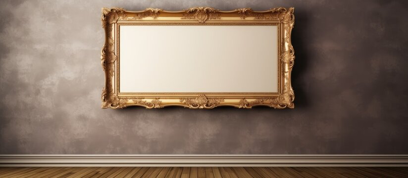 Empty picture frame on the wall