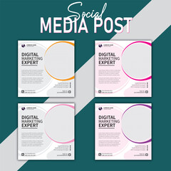 Digital marketing agency and corporate social media post template