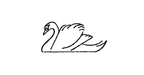 vector, illustration, animal, cartoon, bird, swan, symbol, silhouette, design, drawing, art, nature, icon, logo, tattoo, black, outline, food, wildlife, sketch, water