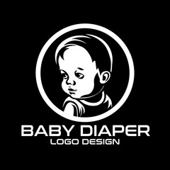 Baby Diaper Vector Logo Design
