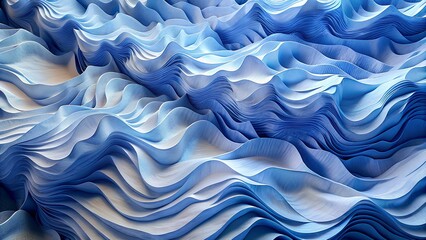 Artistic Crumpled Paper Wave Texture: Abstract Depth Patterns Creating Unique Background Designs for Graphic Projects and Digital Artworks