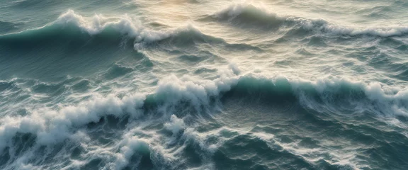 Foto op Canvas Ocean waves. Azure sea surface. Sea storm. Fantastic surf close-up © Ірина Пуховая