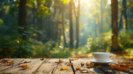 Fototapeten Morning Bliss, Tea Time in the Forest © Agnieszka