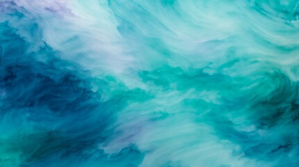 Fototapeta na wymiar Abstract watercolor with ethereal blue shades in dreamy swirls