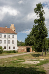 Fototapeta na wymiar Rebuilding of the ruin of Mansion in Breclav, Moravia, Czechia