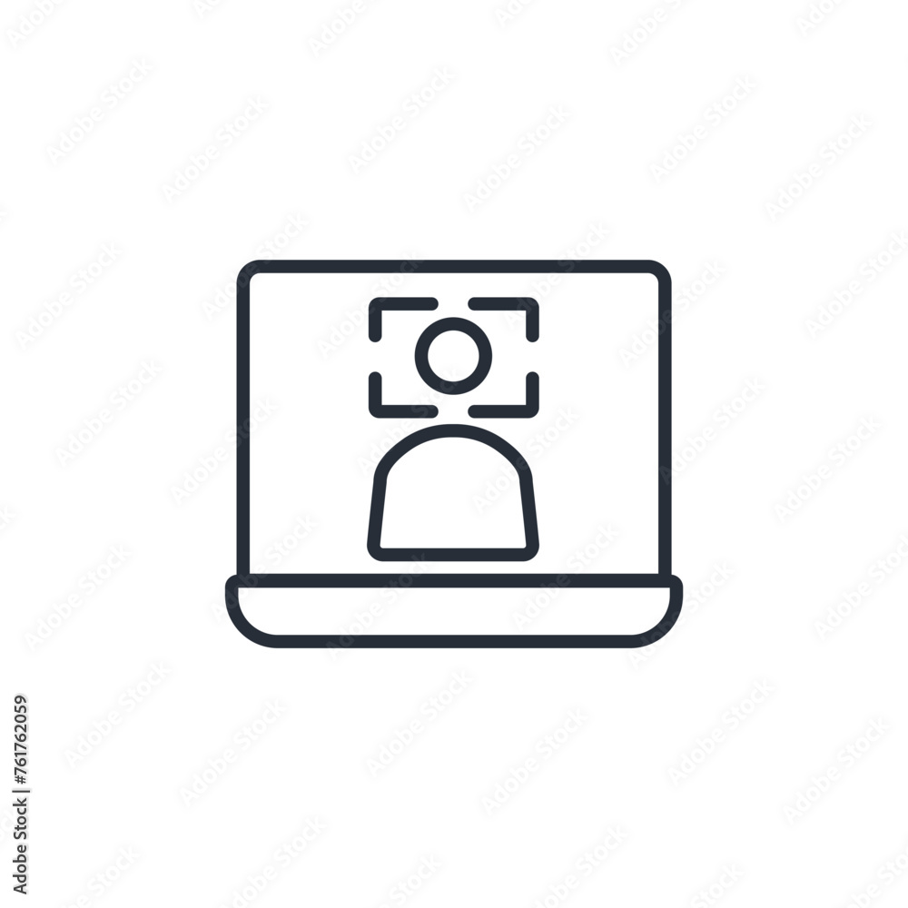 Poster identification icon. vector.editable stroke.linear style sign for use web design,logo.symbol illustr