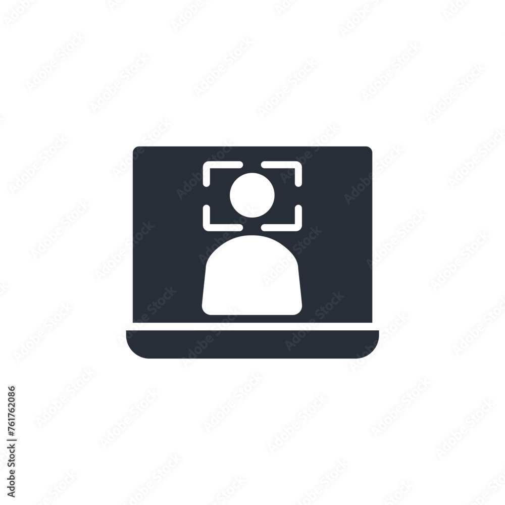 Poster identification icon. vector.editable stroke.linear style sign for use web design,logo.symbol illustr