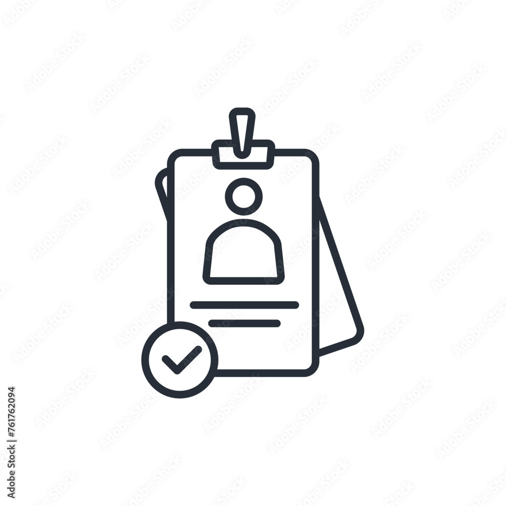 Poster identity icon. vector.editable stroke.linear style sign for use web design,logo.symbol illustration.