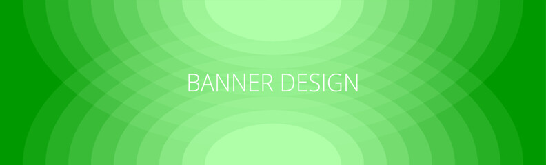 Green modern abstract banner with gradient lines, oval shape. Background template	
