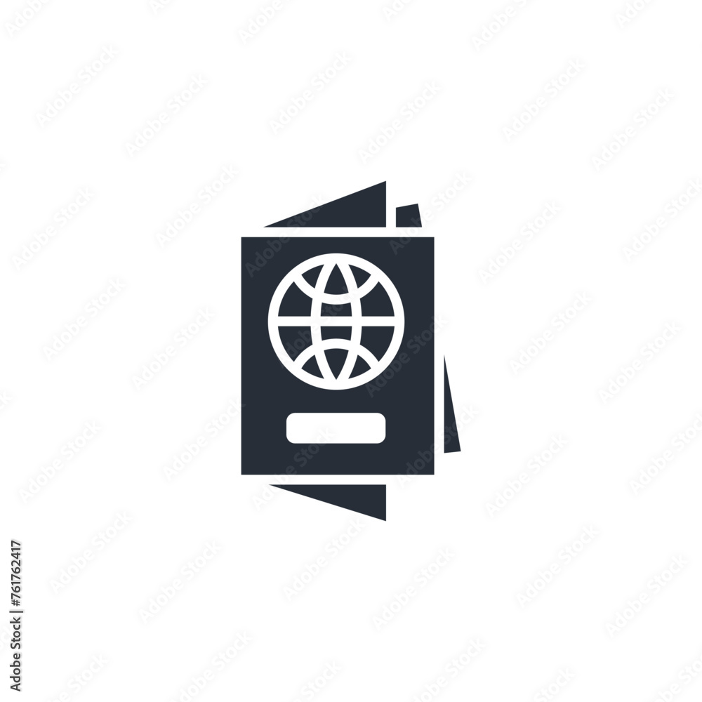 Poster passport icon. vector.editable stroke.linear style sign for use web design,logo.symbol illustration.