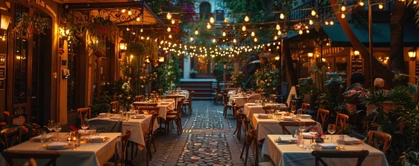 Tafelkleed Restaurant terrace at night © Coosh448