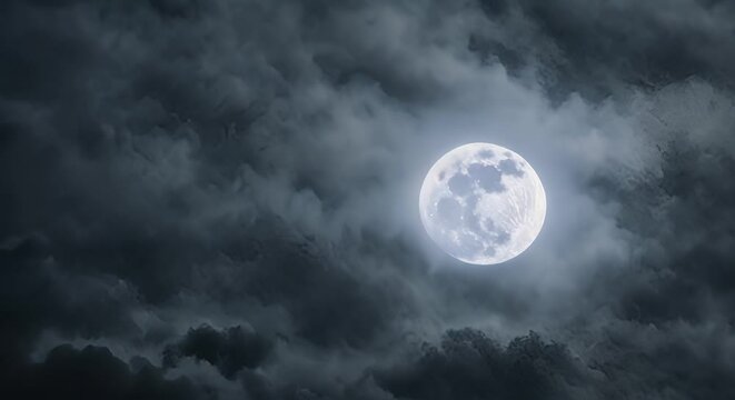 Full moon at night.
