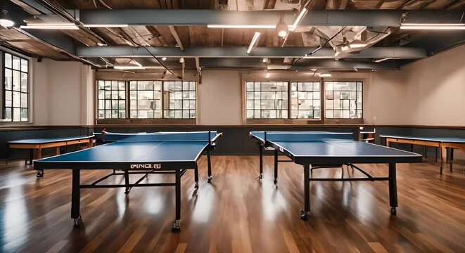 Ping pong table in the office/coworking.