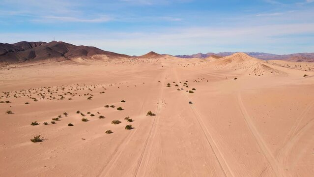 UTVs driving in the desert