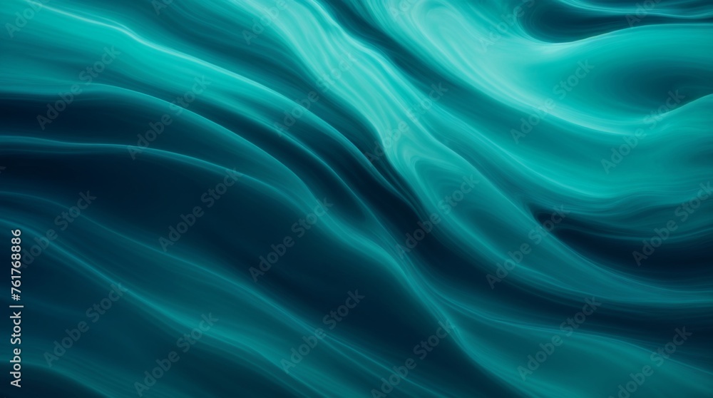 Poster flowing serenity blue waves with a tranquil texture create an oceanic vision
