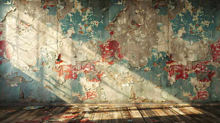 image of a wallpapered wall with a ripping texture, showing the wallpaper peeling away to reveal the wall beneath