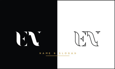 EN, NE, E, N, Abstract letters Logo Monogram