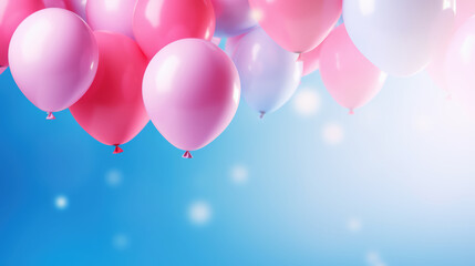 pink and blue balloons