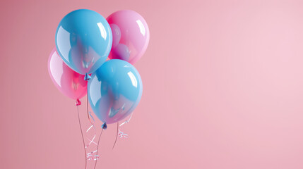 pink and blue balloons