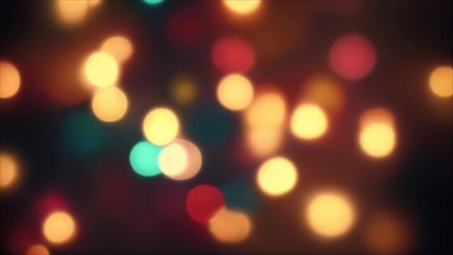 Video. New Year's lights, bokeh. AI generative.