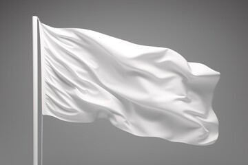 a white flag flying in the wind
