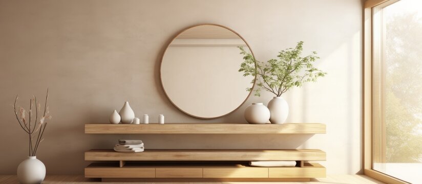 design of room interior Asian tondo