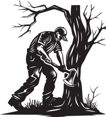 Axe Wielding Warrior Badge Arboreal Avenger Crest