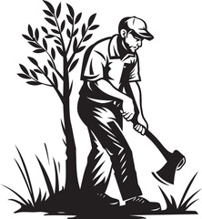 Timber Trooper Mark Tree Cutting Maestro Logo Design
