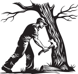 Forest Guardian Emblematic Design Tree Chopping Maestro Badge