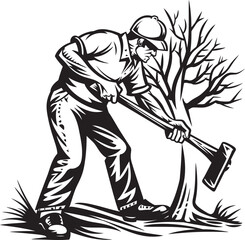 Timber Tribute Symbolic Tree Chopper Forest Fury Logo of Strength