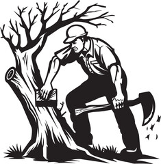Forest Fury Iconic Symbol Tree Felling Expert Emblem